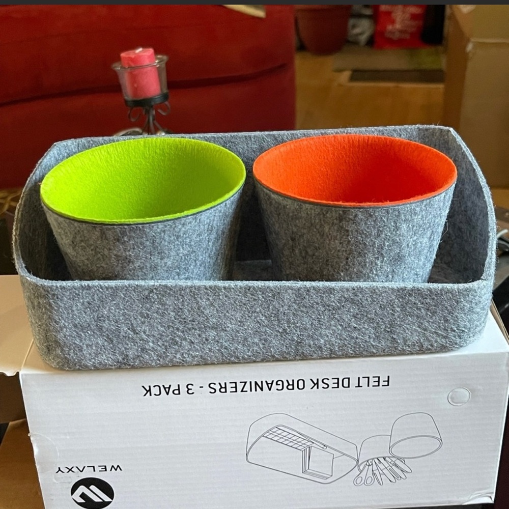 Wayfair desk organizer with 2 organizers